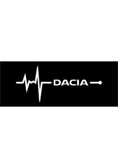 Oto Sticker Dacia Nabız Kalp Atışı Sticker 2 Adet V1