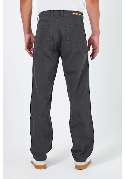 Tarz Cool Erkek Düz Baggy Jean Pantolon Füme