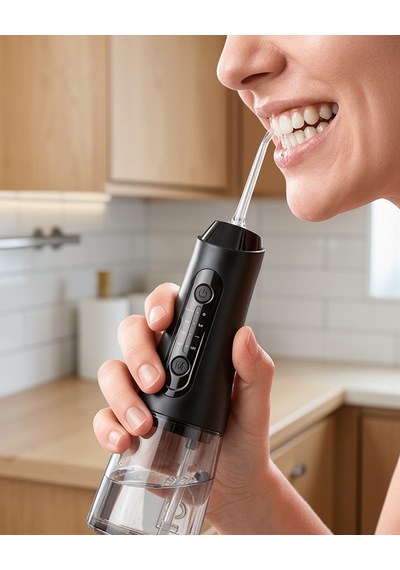 Kablosuz Ağız Duşu 320 Ml Su Hazneli Ipx7 Su Geçirmez Uczzzamf11ağızduşusiyah-2 Ağız Kokusu Önleyici