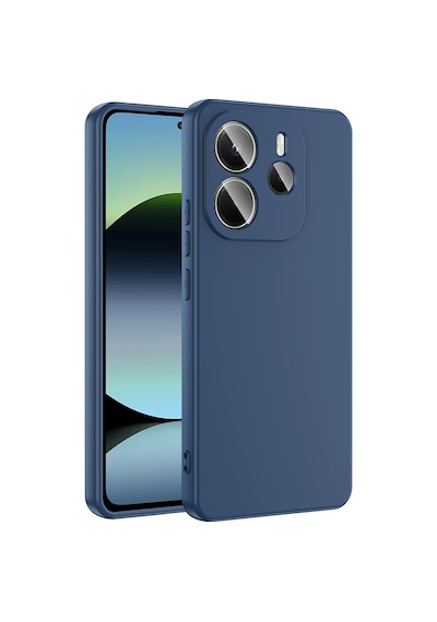 Xiaomi Redmi Note 14 4g Kılıf Yumuşak Silikon Kamera Korumalı Lansman Ata Pro Tech Lacivert