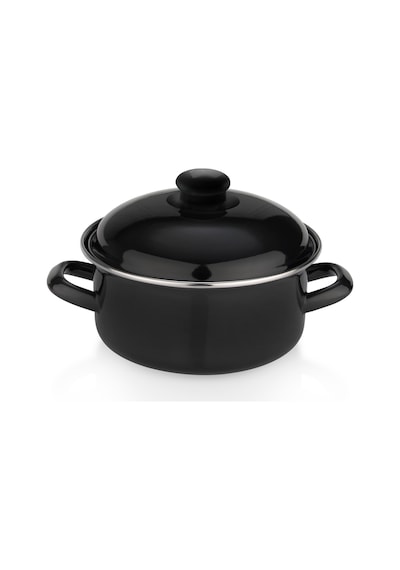 Schafer Komfort Pişir Sakla Emaye Tencere 18 Cm-siyah