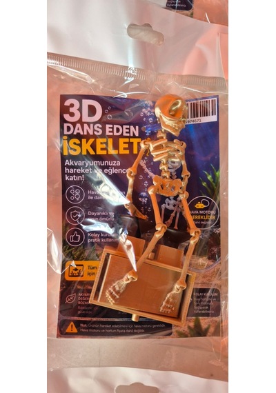 3d Dans Eden İskelet Açık Altın Sarısı