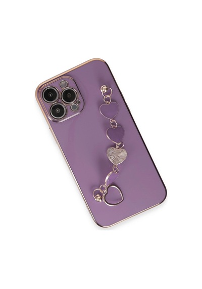 Apple Uyumlu iPhone 14 Pro Kılıf Esila Silikon Mor/