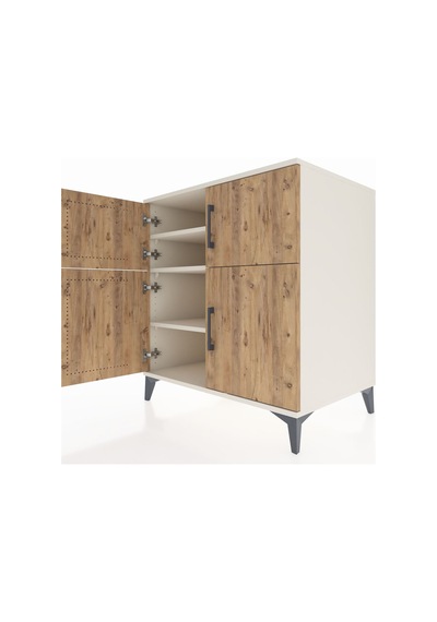 Kronos Şifonyer 3 Raflı 4 Kapaklı 88x59x96 Aytaşı-çam Aytaşı