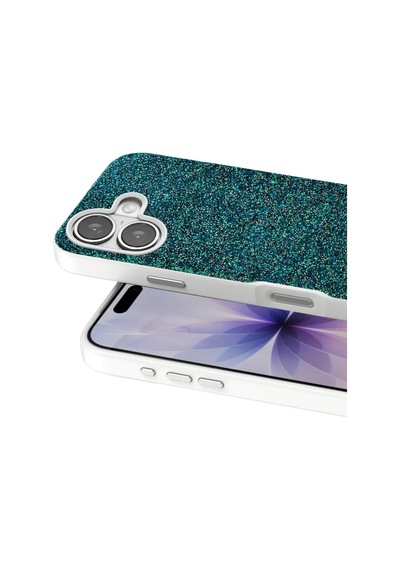 Onegif Apple İphone 17 Bright Simli Kapak - Koyu Yeşil