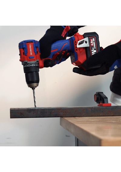 Workpro Wp390023 20volt 4.0ah Li-ion 65nm. Çift Akülü Kömürsüz Profesyonel Şarjlı Matkap
