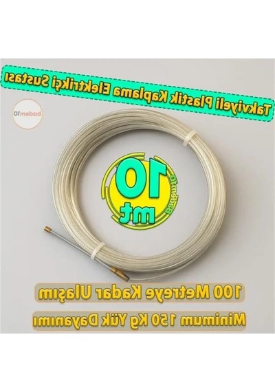 10 Metre Uzunluğunda Plastik Kaplamalı Kablo Çekme Teli