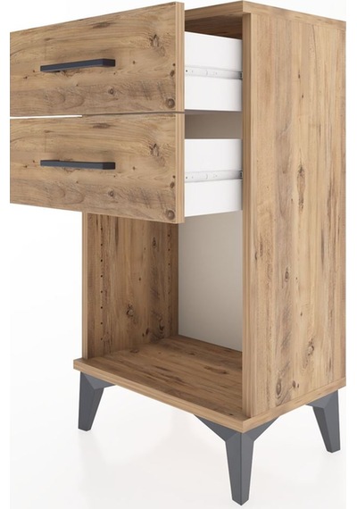 Arges Komodin 4 Çekmeceli 44x30x80 Çam-çam Çam