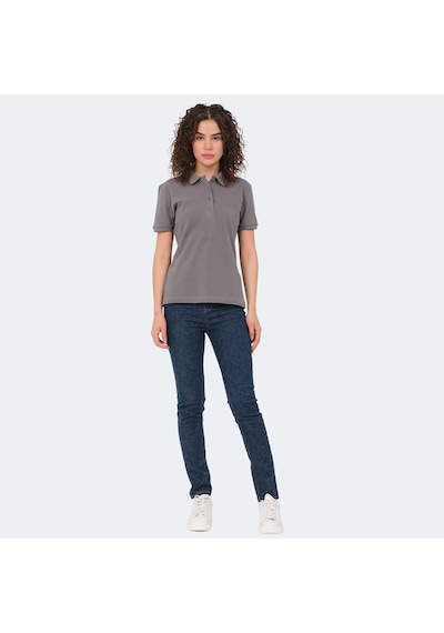 Slazenger VERA I Kadın Polo Yaka Koyu Gri Tişört