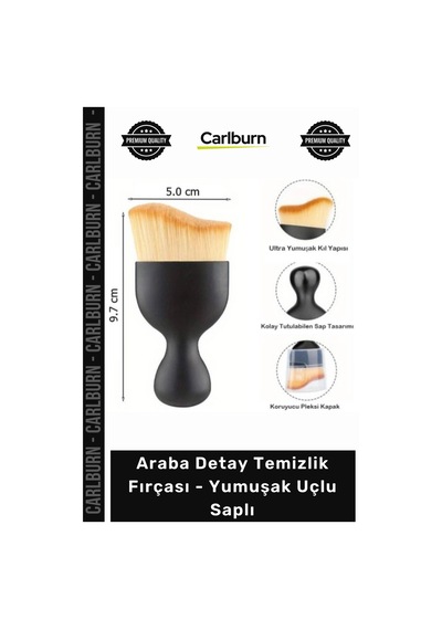 Özel Üretim Çizmez Ergonomik Araç Detaylandırma Araba Detay Temizlik Fırçası Yumuşak Uçlu Saplı