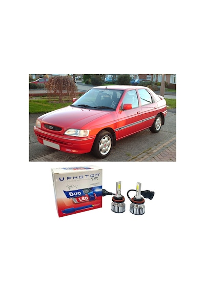 Ford Escort Led Xenon Sis Farı Ampulü H3 Duo Yeni Seri Beyaz 1990-2000