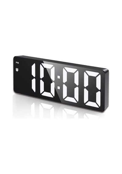Acetech Aynalı Termometre Alarm Takvimli Led Dijital Modern Masa Saati/adpt Diğer