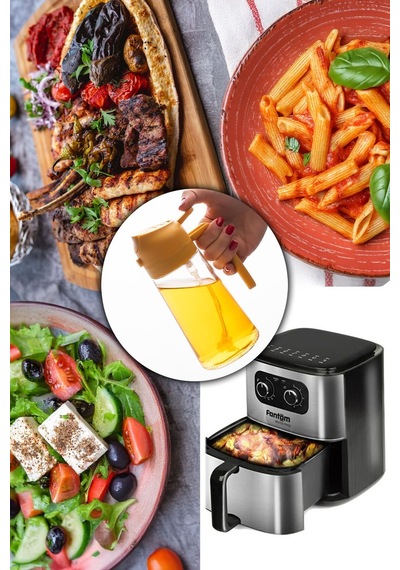 Porsima Alk-3157 Çok Amaçlı Cam Sprey Şişe Yağlık Yağdanlık Sarı