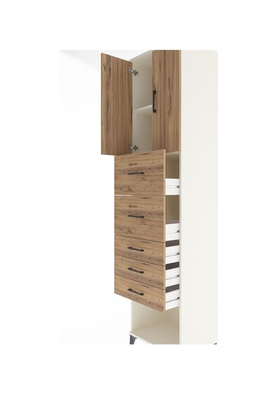 Hyperion Dolap 2 Raflı 5 Çekmeceli 2 Kapaklı 60x44x243 Aytaşı... Aytaşı
