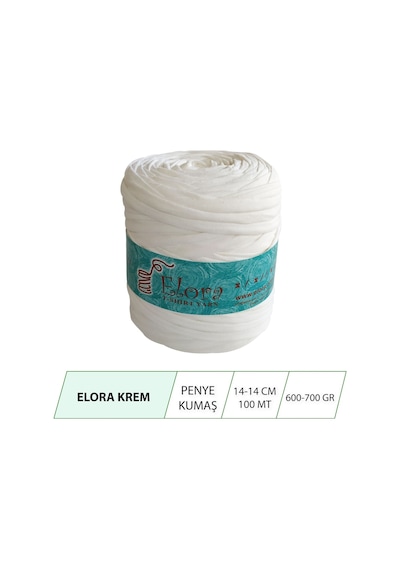 Elora Krem Penye Kumaş Örgü Ipi