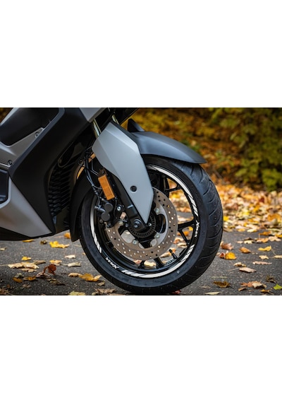 GP Kompozit Yamaha XMAX 2004-2022 Uyumlu Jant Şeridi Reflektif Gri