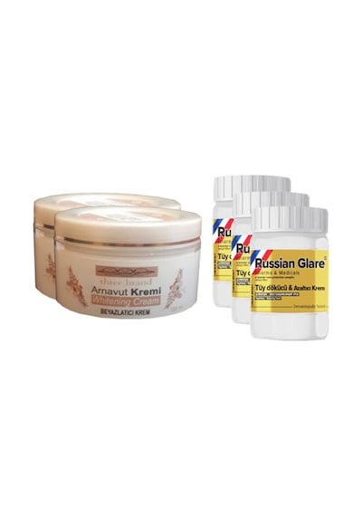 Three Brand 100 Ml Arnavut Aklık 2 Ad + Russıan Glare Tüy Dökücü Azaltıcı Merhem 50 Ml 3 Ad