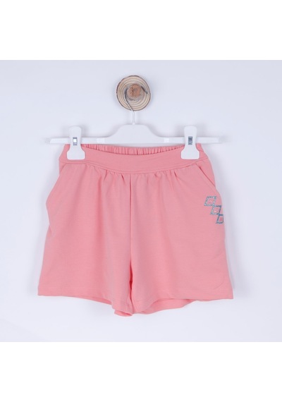 Xo Kids P-003504 Nk 52510 Kız Belli Büzgülü Şort 4-8 Yaş Pembe