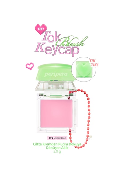 Ciltte Kremden Pudra Dokuya Dönüşen Allık Perıpera Tok Blush Keycap 09 Orchid Lilac
