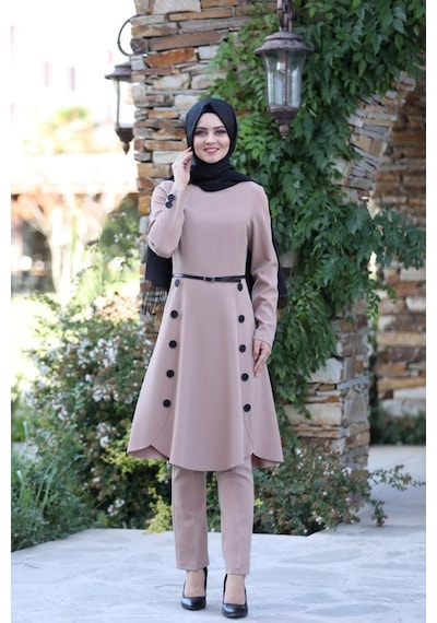 İbrahim Burak Etiler Collection Pileli Takım Elbise Mc0035 Pudra