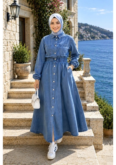 Hb Harma Time Butik Kadın Belden Lastikli Cep Detaylı Koyu Denim Koyu Kot Mavi Elbise Koyu Mavi Koyu Mavi Hb Harma Time Butik Kadın Belden Lastikli Cep Detaylı Koyu Denim Koyu Kot Mavi Elbise Koyu Mavi Koyu Mavi