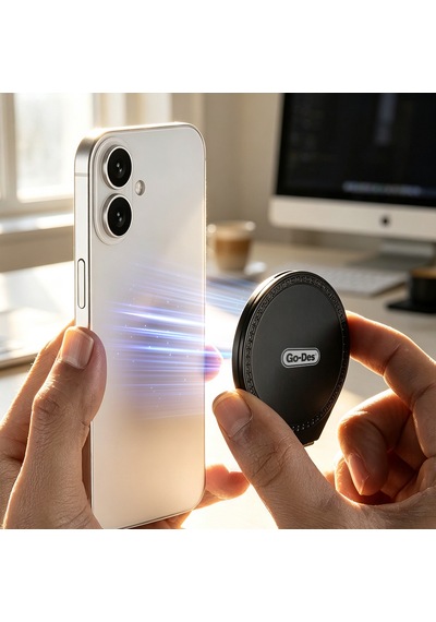 Go Des Gd-g066 Makyaj Aynalı Magnetik Telefon Standı Siyah