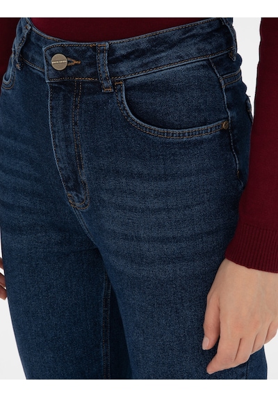 Pierre Cardin Kadın Koyu Mavi Pantolon Jean 50318031-vr032 Koyu Mavi