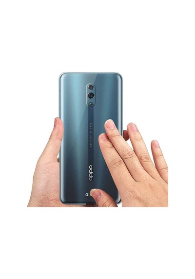 Oppo Uyumlu Reno Kılıf Zore Süper Silikon Kapak-Renksiz