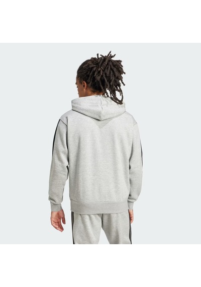 Adidas Essentials 3 Şeritli Erkek Polar Sweatshirt Je6302 Gri