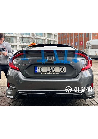 Kit Garaj Honda Civic Fc5 Mugen Arka Ek Plastik 2016-2021 Boyasız