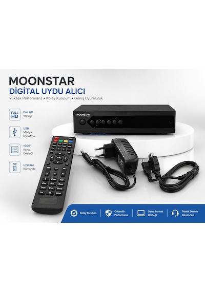 Moonstar Full Hd Kasalı Dsr-6500 Blue Karavan Ve Tüplü Tv Lere Uygundur