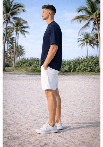Alexander Gardi Bisiklet Yaka 3d Puf Baskılı Oversize T-shirt Lacivert