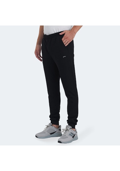 Slazenger RICHA Erkek Cepli Dar Paça Siyah Eşofman Altı