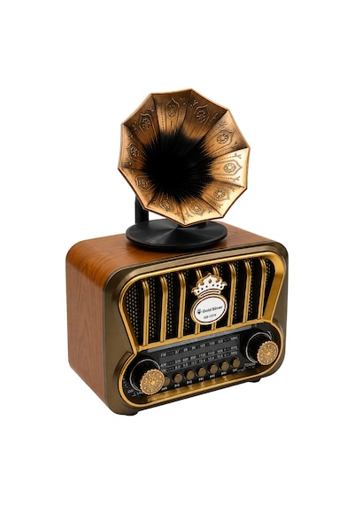 Gold Silver Gs-1370 Nostaljik Gramofon Tasarımlı Bluetoothlu 3-band Radyo & Müzik Çalar