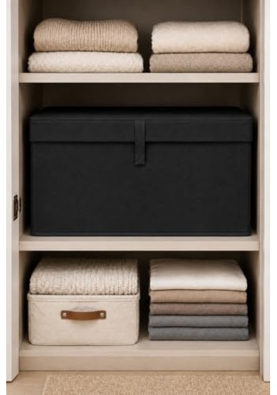 Çok Amaçlı Saklama Kutusu Düzenleyici Kapaklı Sandık Tipi Kutu Hurç Organizer 3 Lü Set Antrasit, Mega 60x40x30 Diğer
