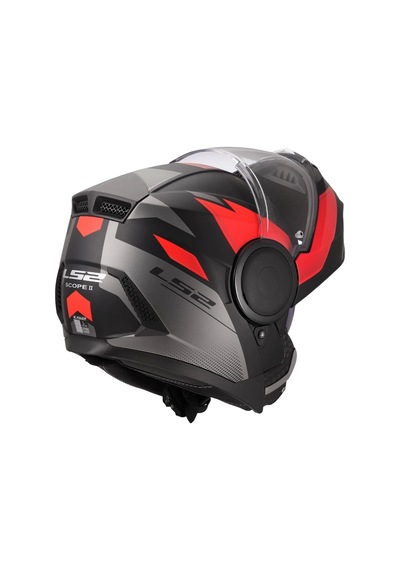 Ls2 Scope 2 Duria Çene Açılır Kask Mat Siyah - Kırmızı
