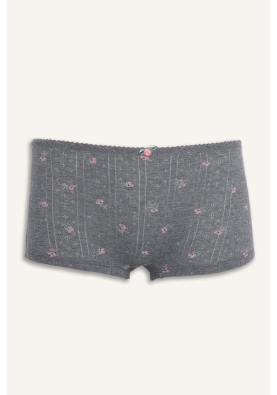 Defacto Çiçekli Pamuklu Boxer G2630ax26spgr371 Gri-gr371