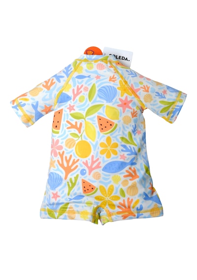 Soleda Uv Korumalı Upf 50+ Bebek Çocuk Tulum Mayo Underwater Salad Çok Renkli