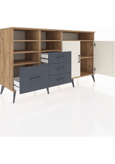 Kronos Konsol 7 Raflı 4 Çekmeceli 2 Kapaklı 176x59x99 Çam-aytaşı/ Çam-aytaşı/antrasit Kronos Konsol 7 Raflı 4 Çekmeceli 2 Kapaklı 176x59x99 Çam-aytaşı/ Çam-aytaşı/antrasit