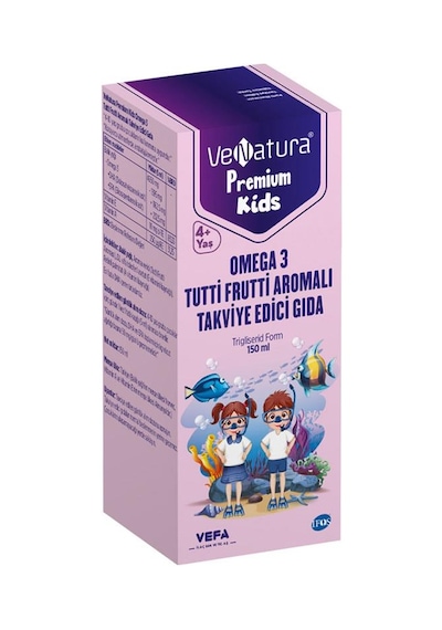 Venatura Premium Kids Omega 3 Tutti Frutti Aromalı Takviye Edici Gıda 150 Ml