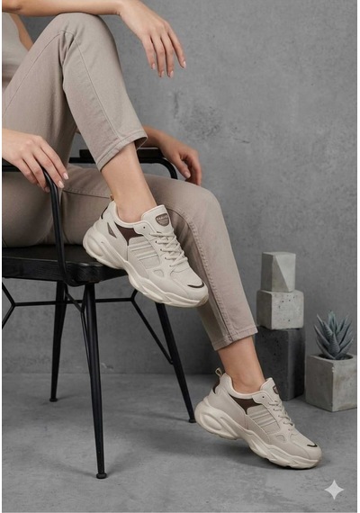 Mcdark Kadın Vizon Sararmaz Taban Sneaker Ayakkabı