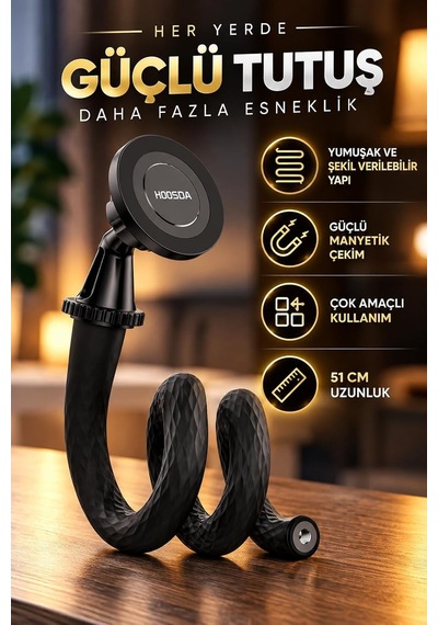 Esnek Manyetik Sarılabilir Çok Amaçlı Telefon Tutucu H57 2 Mixed