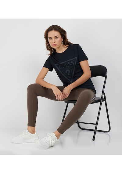 Guess Adele Regular Fit Önde Logolu Kadın T-shirt V2yı07k8hm0 Lacivert