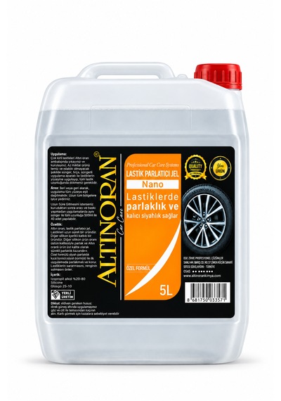 Nano Lastik Parlatıcı Jel 5 L Kalıcı Siyahlık