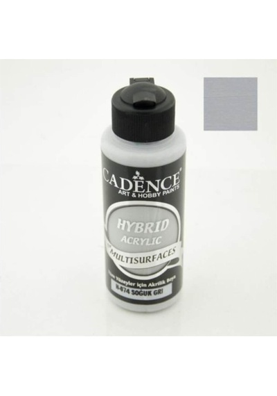 Cadence H 074 Hybrid Multisurface Akrilik Boya 120 Ml H 074 Soğuk Gri