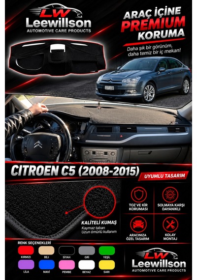 Citroen C5 2008-2015 Ön Gögüs Panel Torpido Korumasi Kilifi Halisi Koruyucu Örtüsü
