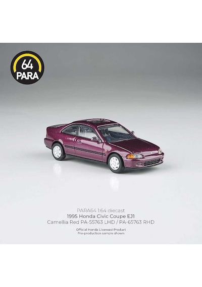 Para64 Honda Civic Coupe Ej1 1995 Camelia Red Pa-55763 Çok Renkli