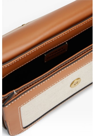 Tommy Hilfiger Th Scrıpt Flap Crossover Canvas Kadın Kahverengi Çanta - Aw0aw18737