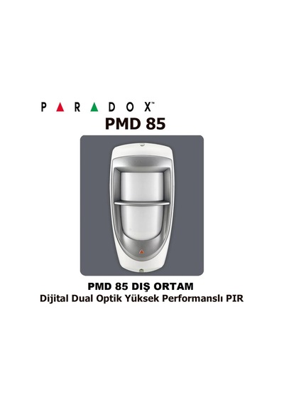 Paradox Kablosuz Hareket Dedektröü Pir Pmd85 Dış Ortam Dijit
