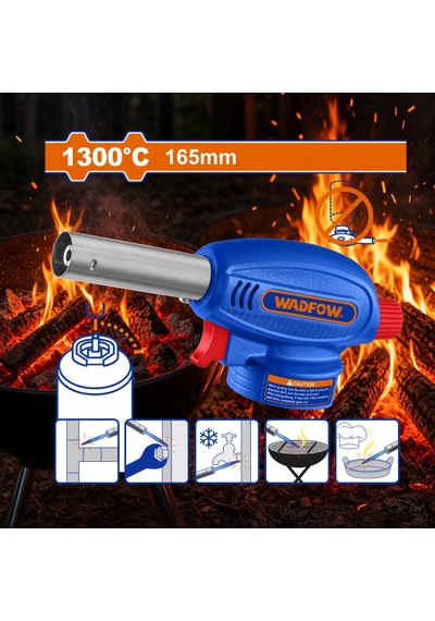 Wadfow Wfg1602 Wadfow Pürmüz Başlığı 1300 C Yüksek Mukavemetli Otomatik Pürmüz Kafası Mavi